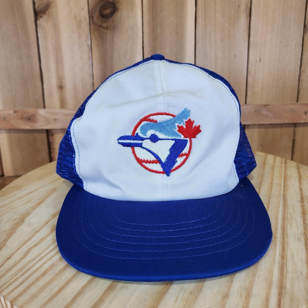 Vintage Toronto Blue Jays Hat Trucker Cap Snap Back Blue MLB Baseball ANNCO USA